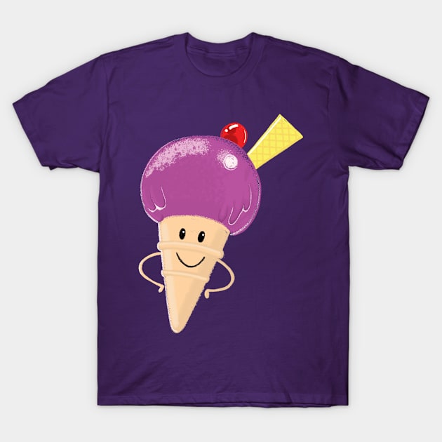 happy ice cream cone T-Shirt by jazzydevil